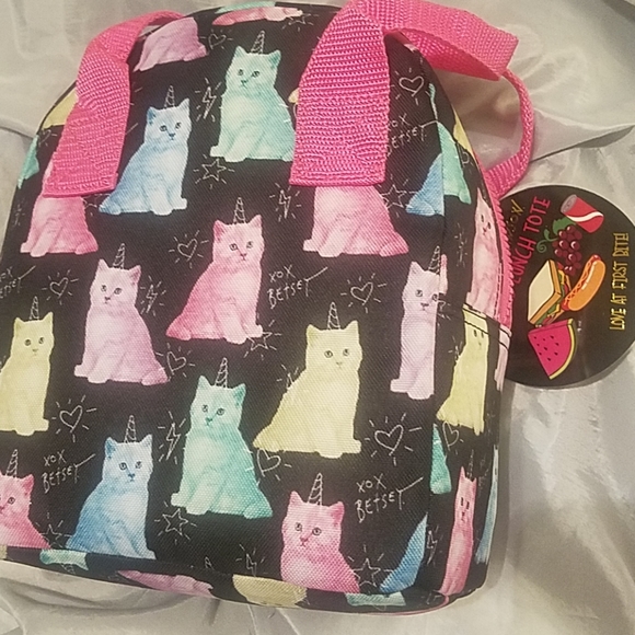 Betsey Johnson unicorn kitty lunch tote NWT - Picture 4 of 4